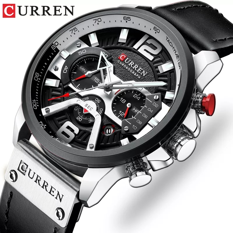 Luxury Watch Apple - CURREN 남성용 쿼츠 시계, 최고 브랜드