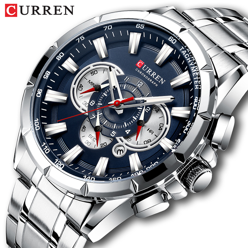 Luxury Watch Apple - CURREN 손목 시계 남자 방수 크로노
