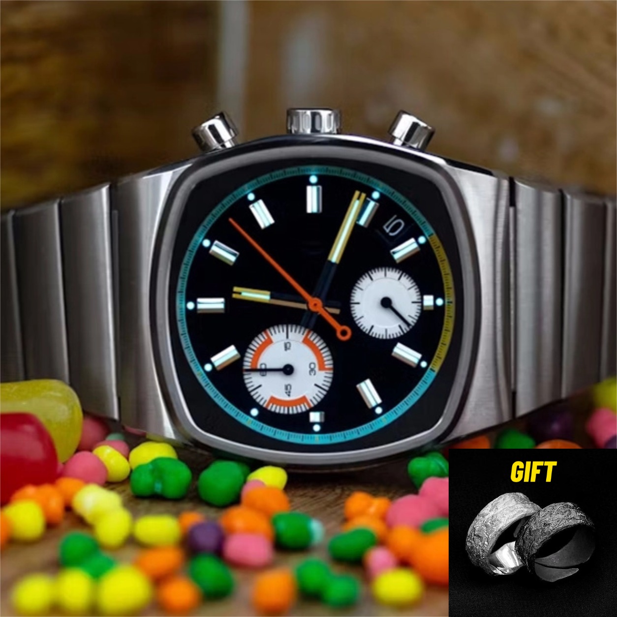 Luxury Watch Low Price - CILOA 스퀘어 남성용 시계, 레트로 오토매틱