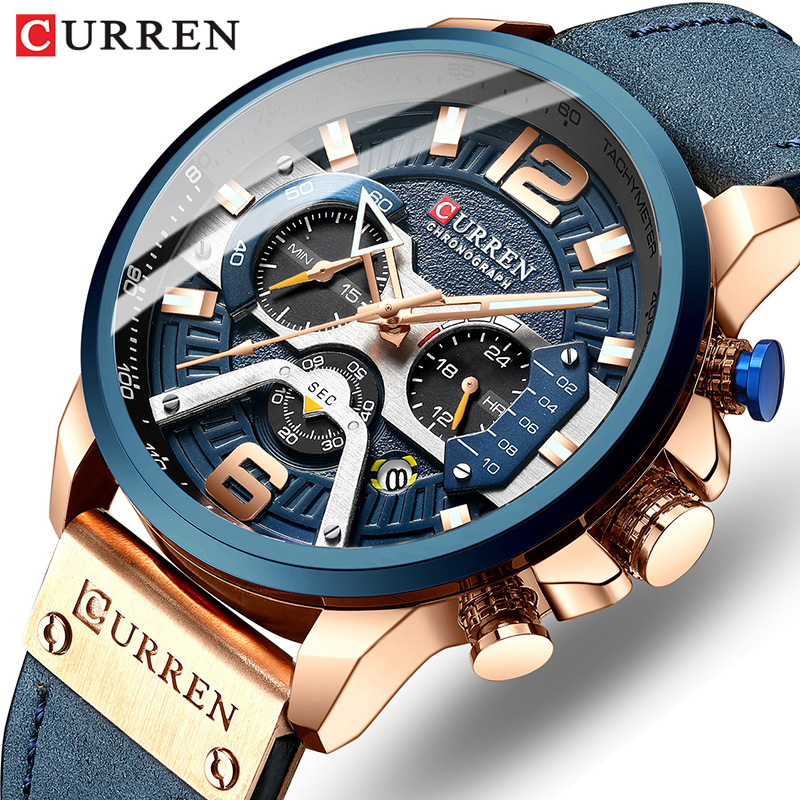 Luxury Watch Apple - CURREN 신사복 캐주얼 스포츠 크로노 그래프