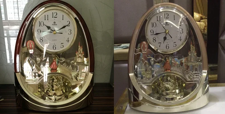 Table Watch Luxury - 테이블 시계 데스크 시계 빈티지 나무
