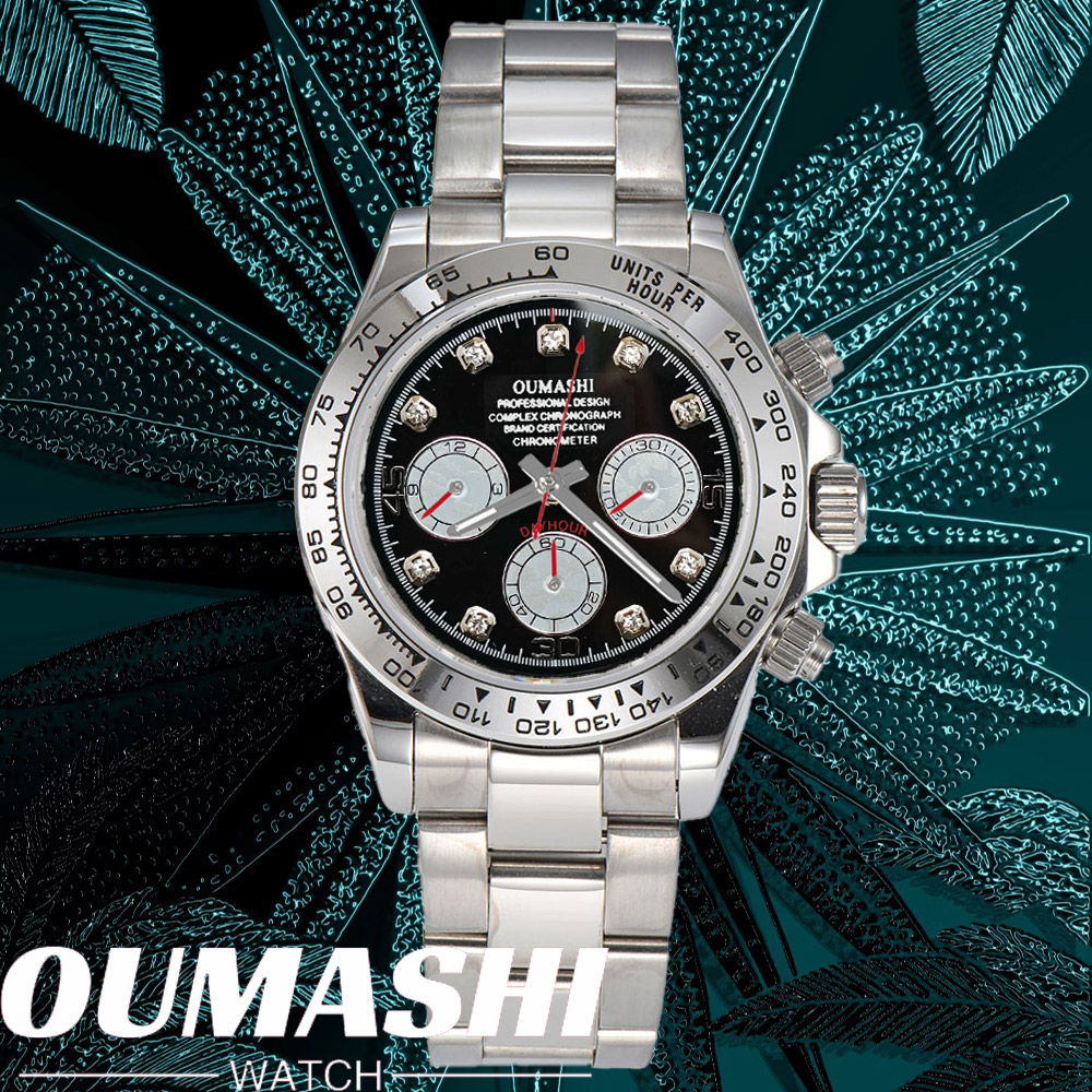 Luxury Watch Leather - 럭셔리 VK63 시계 39.3mm 쿼츠 크로노그래프