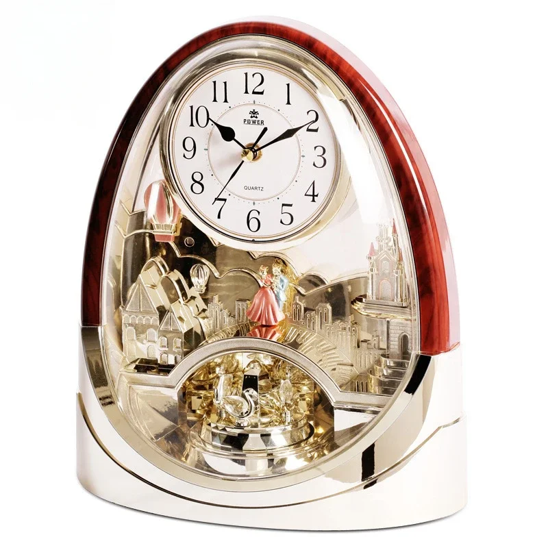 Table Watch Luxury - 테이블 시계 데스크 시계 빈티지 나무