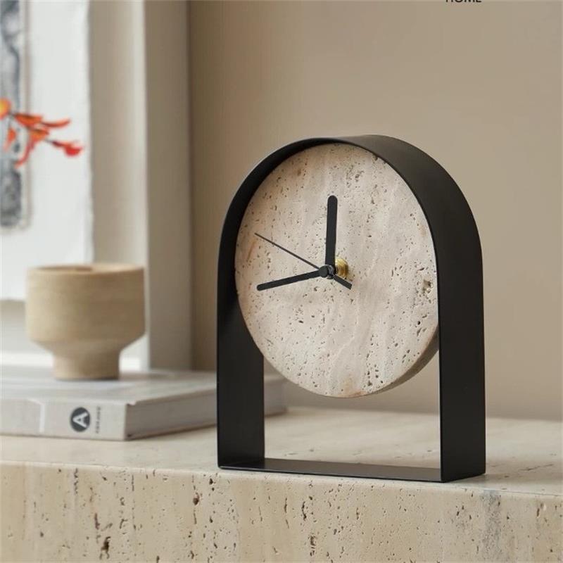 Table Watch Luxury - 고급스러운 대리석 탁상시계 모던 모델룸 서재