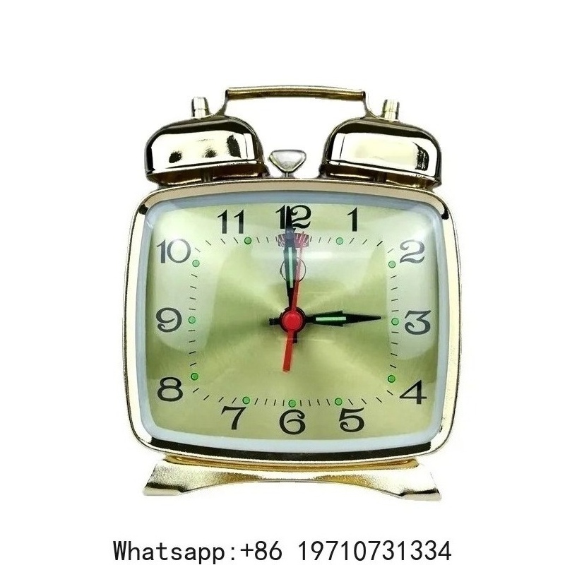 Table Watch Luxury - 금속 기계식 알람 시계, 빈티지 침실