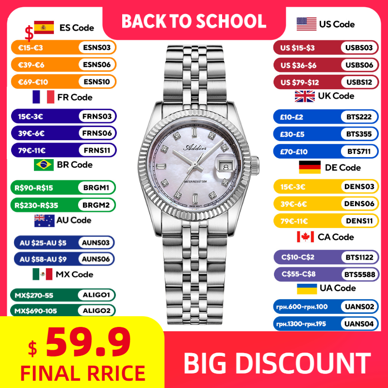 Luxury Watch & Jewellery - ADDIES 585 쿼츠 여성용 시계 사파이어