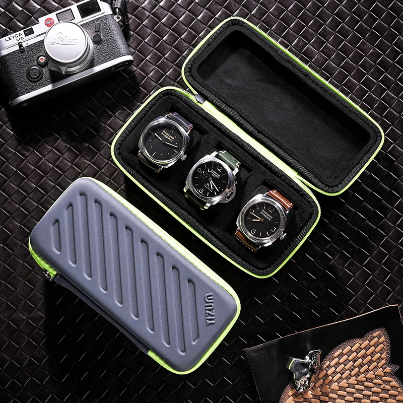 럭셔리 관광 시계 3 슬롯 시계 롤 가방 여행 휴대용  - Luxury Watch Case Travel 리뷰 및 가격