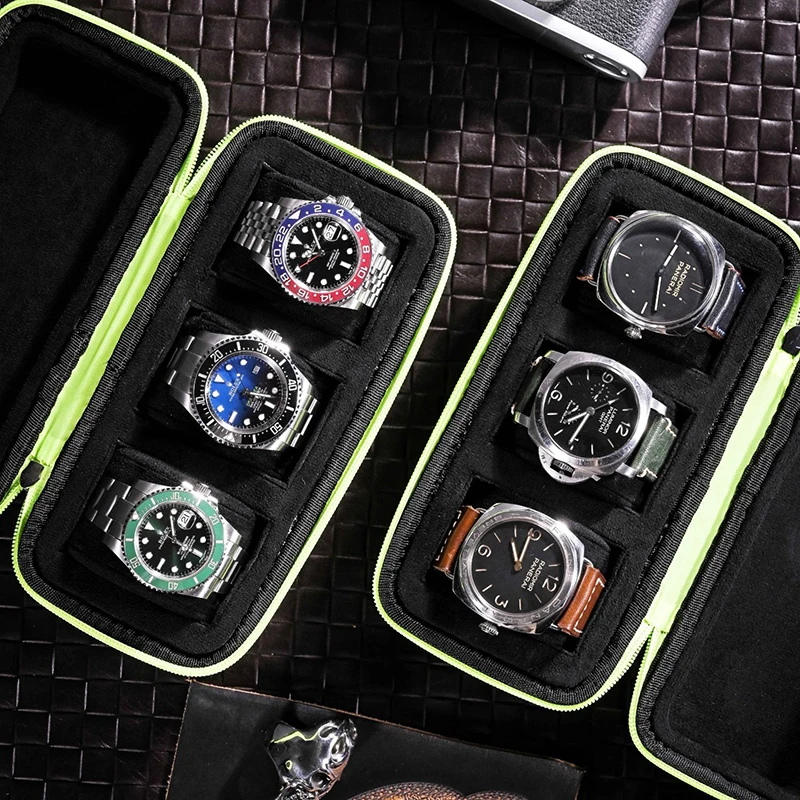 럭셔리 관광 시계 3 슬롯 시계 롤 가방 여행 휴대용  - Luxury Watch Case Travel 리뷰 및 가격