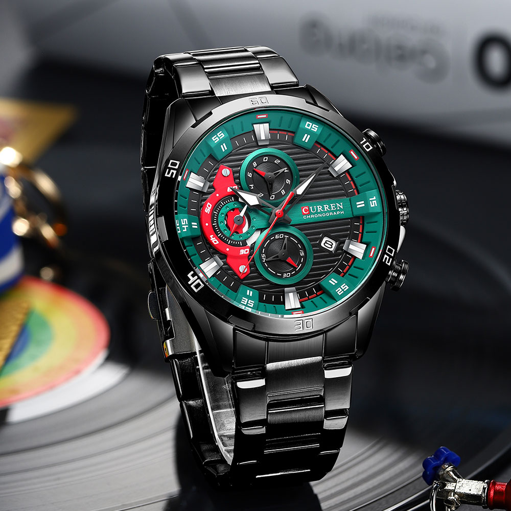 CURREN 남자 손목 시계, 방수 크로노그래프 남자  - Luxury Watch Apple 리뷰 및 가격