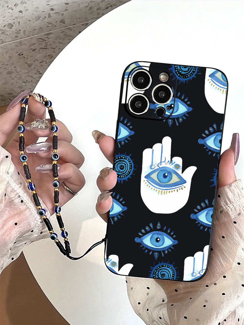 럭셔리 리퀴드 실리콘 블루 이블 아이 랜야드 폰 케이스 - Luxury Watch Case 리뷰 및 가격