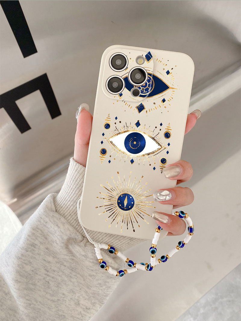 럭셔리 리퀴드 실리콘 블루 이블 아이 랜야드 폰 케이스 - Luxury Watch Case 리뷰 및 가격
