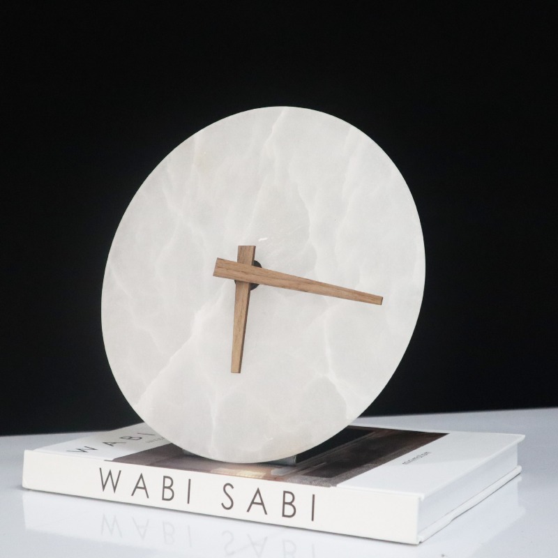 대리석 테이블 시계 장식 탁상 시계 럭셔리 침묵 책상  - Table Watch Luxury 리뷰 및 가격