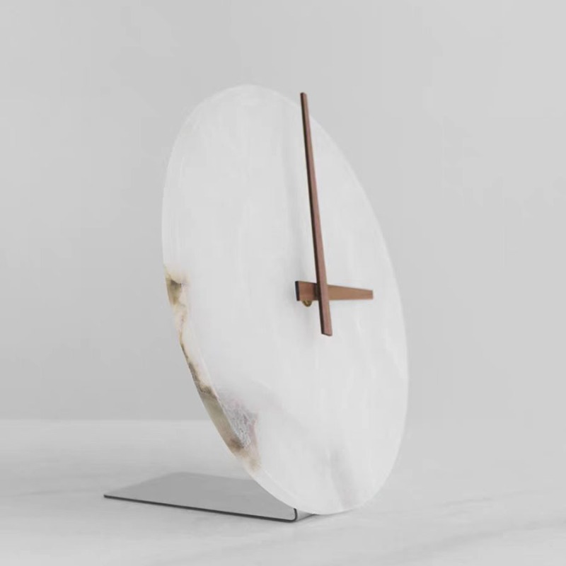 대리석 테이블 시계 장식 탁상 시계 럭셔리 침묵 책상  - Table Watch Luxury 리뷰 및 가격