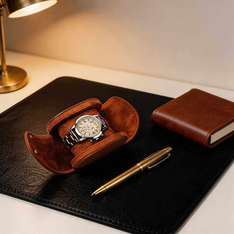 럭셔리 브라운 컬러 휴대용 기계식 시계 상자 귀중한 손 - Luxury Watch Case Travel 리뷰 및 가격