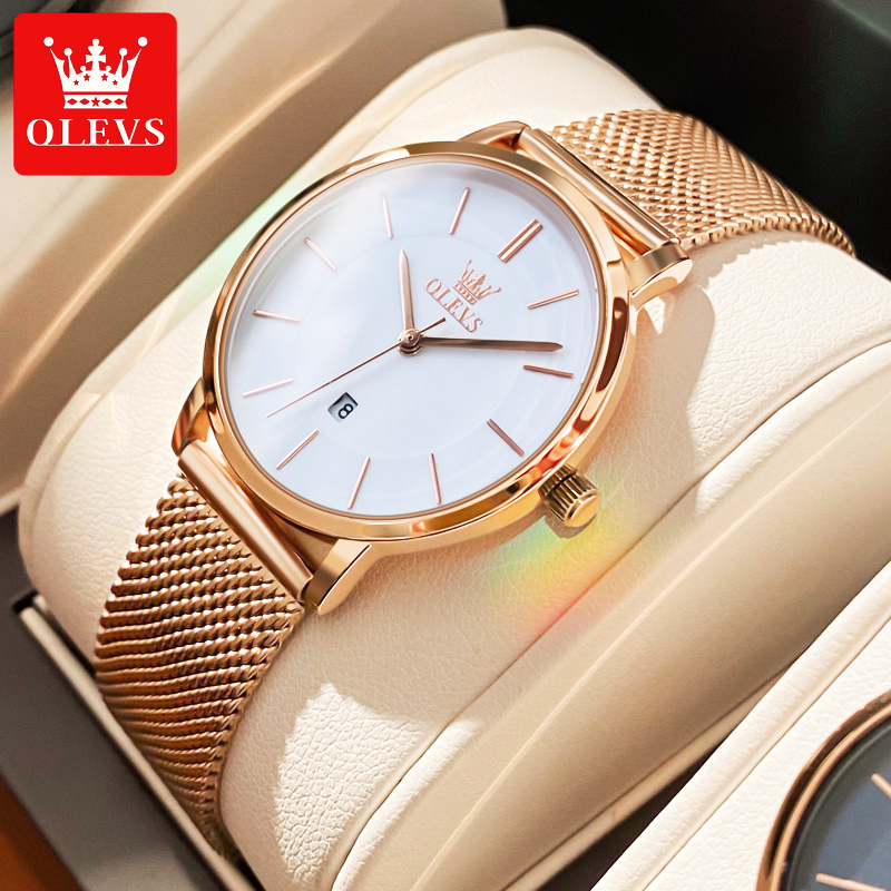 OLEVS-여성용 시계, 쿼츠 방수 시계, 럭셔리 레이 - Luxury Watch Case Travel 리뷰 및 가격