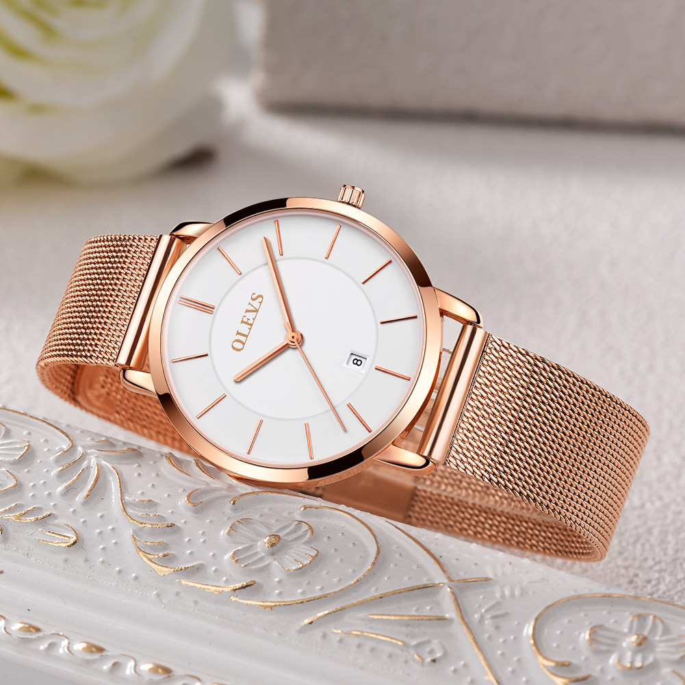OLEVS-여성용 시계, 쿼츠 방수 시계, 럭셔리 레이 - Luxury Watch Case Travel 리뷰 및 가격