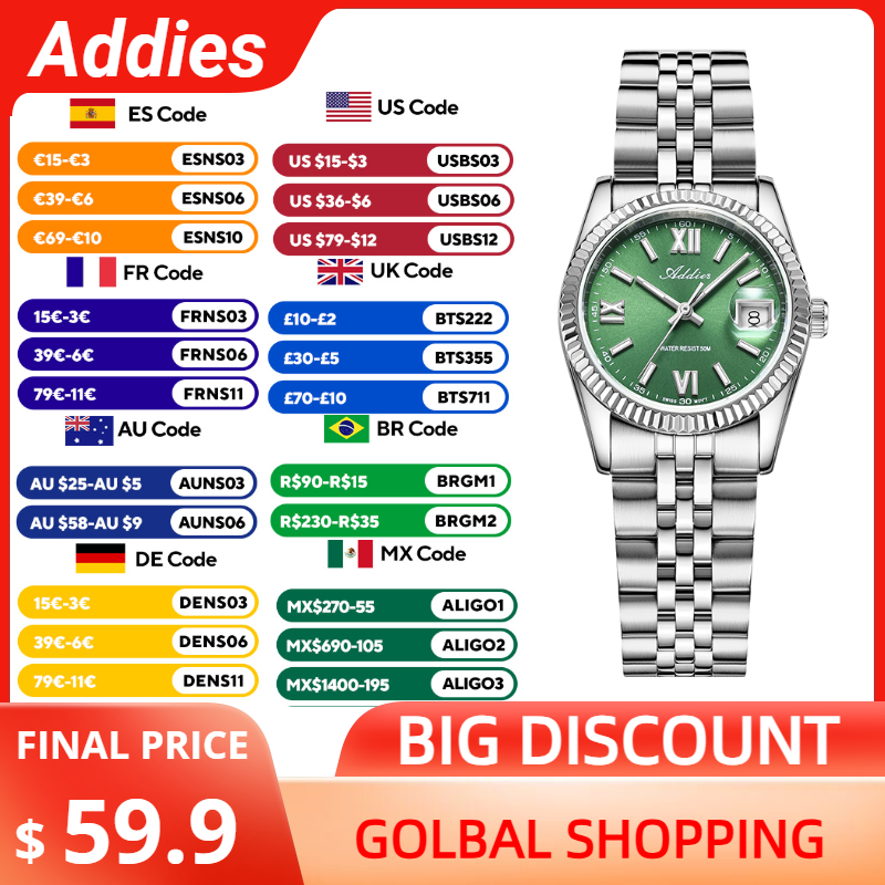 Addies 여성용 고품질 럭셔리 시계 사파이어 유리  - Luxury Watch & Jewellery 리뷰 및 가격