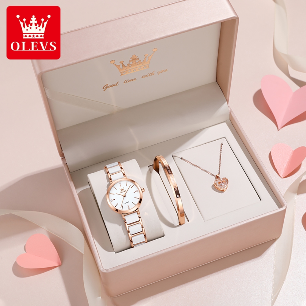 OLEVS 여성 시계 5877 고급스러운 우아한 쿼츠  - Luxury Watch Case 리뷰 및 가격