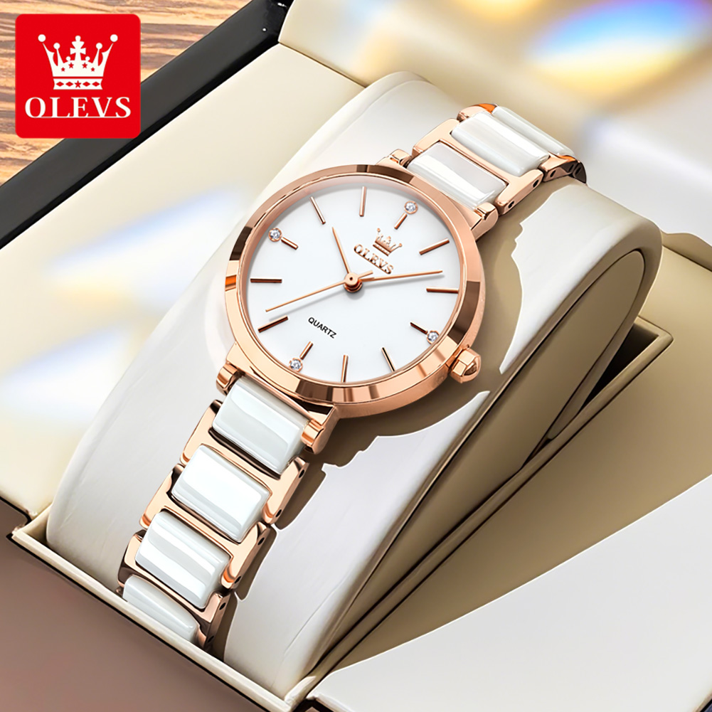 OLEVS 여성 시계 5877 고급스러운 우아한 쿼츠  - Luxury Watch Case 리뷰 및 가격
