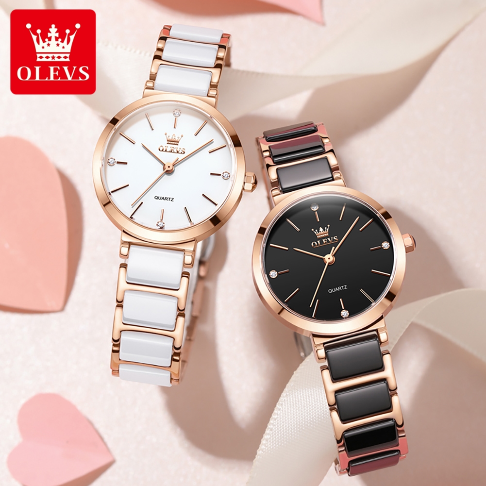 OLEVS 여성 시계 5877 고급스러운 우아한 쿼츠  - Luxury Watch Case 리뷰 및 가격