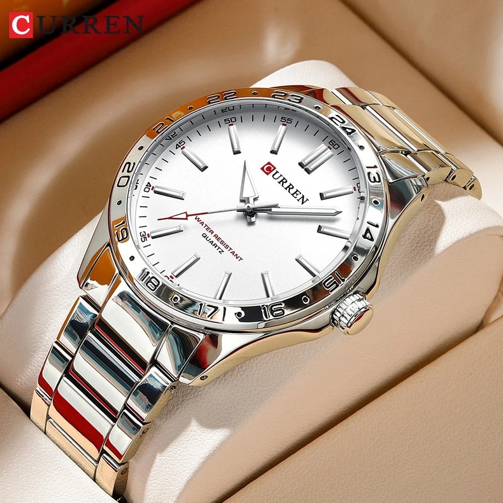 CURREN 8452 실버 화이트 선물용 쿼츠 비즈니스 - Luxury Watch Audemars Piguet 리뷰 및 가격