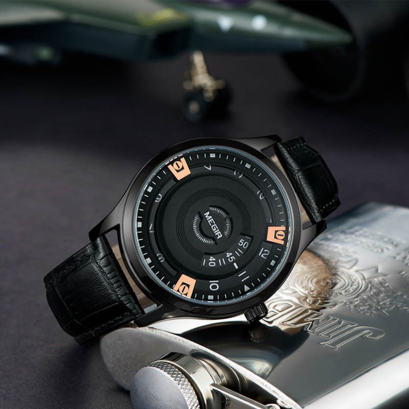 MEGIR 남성용 시계 고급 가죽 스트랩 스포츠 밀리터 - Luxury Watch Leather 리뷰 및 가격