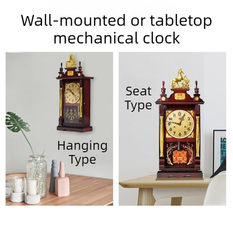 기계식 탁상시계 나무 빈티지 책상시계 대형 장식용 거실 - Table Watch Luxury 리뷰 및 가격