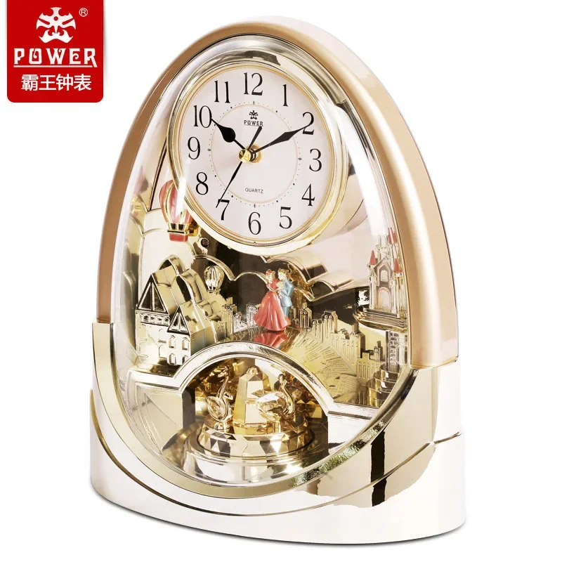 테이블 시계 데스크 시계 빈티지 나무 스윙 음악 홈 데 - Table Watch Luxury 리뷰 및 가격