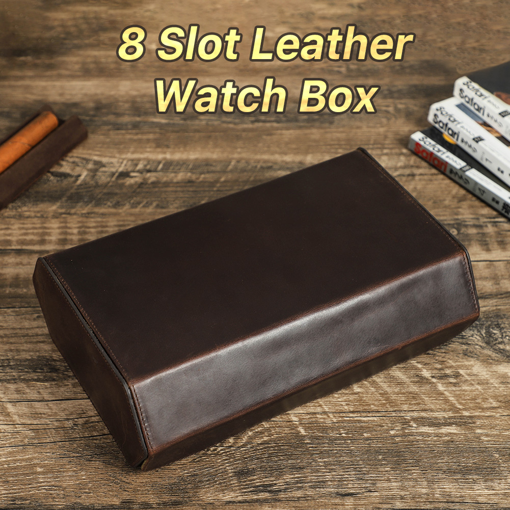 CONTACT'S FAMILY 고급 천연 가죽 8 슬롯 - Luxury Watch Case Travel 리뷰 및 가격