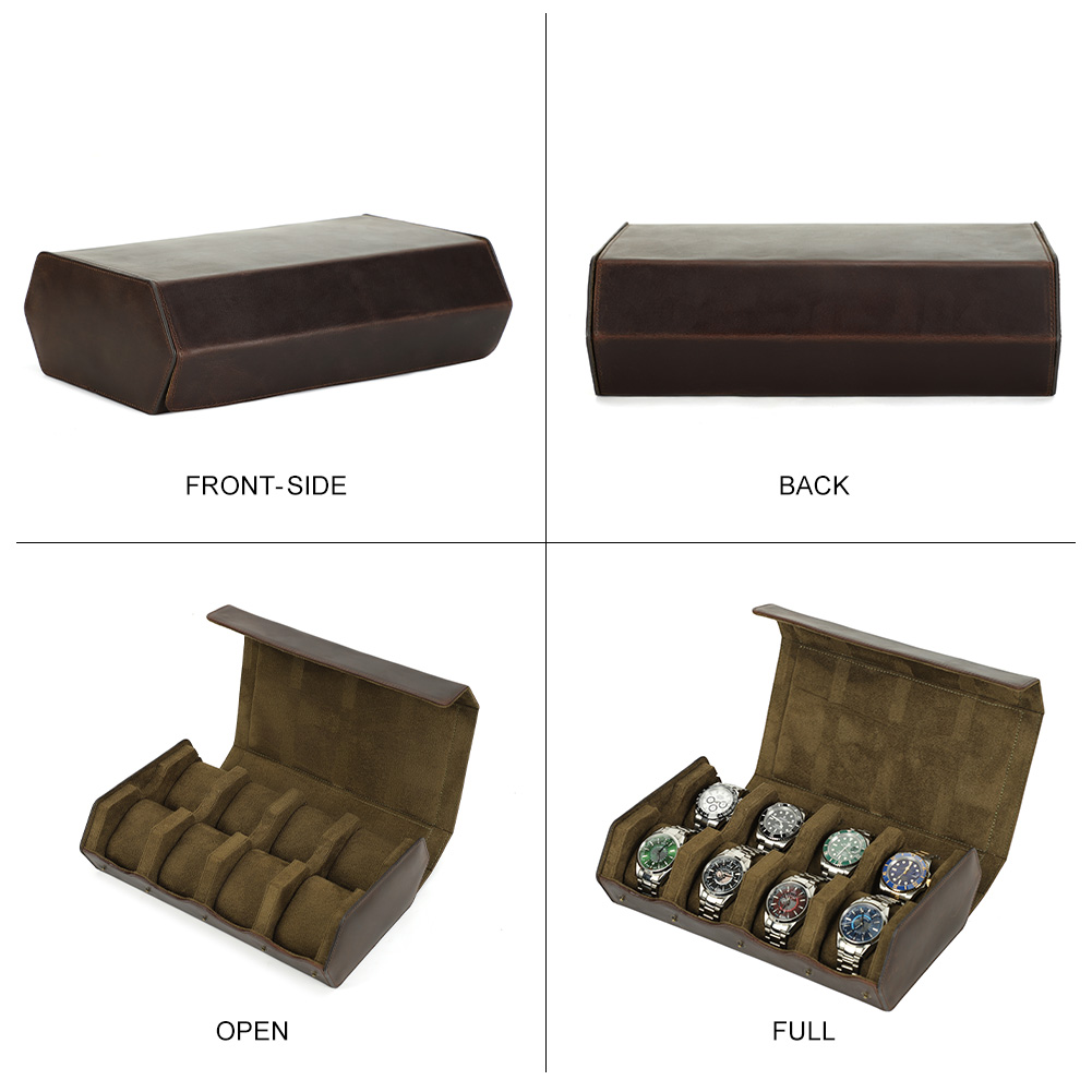 CONTACT'S FAMILY 고급 천연 가죽 8 슬롯 - Luxury Watch Case Travel 리뷰 및 가격