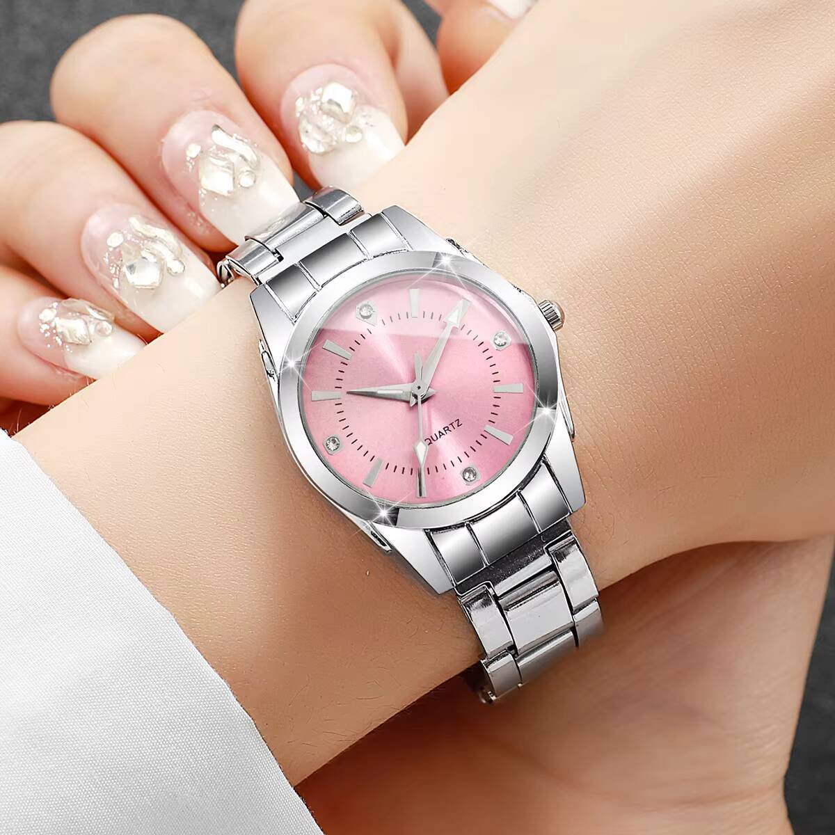 럭셔리 라인스톤 여성 시계 캐주얼 쿼츠 손목 시계 여성 - Luxury Watch Case Travel 리뷰 및 가격