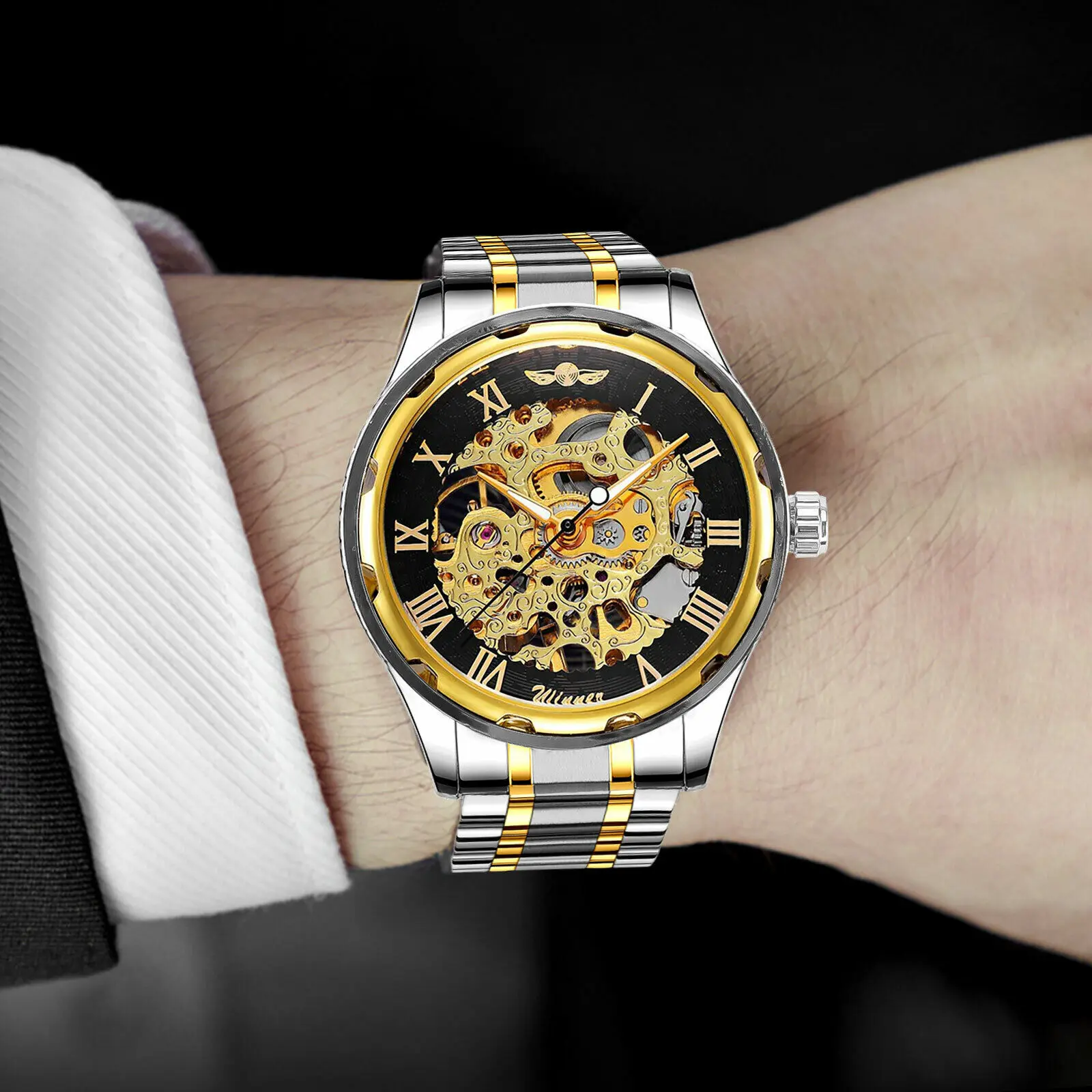 남자 스테인레스 스틸 스트랩 로마 숫자 다이얼 럭셔리  - Luxury Watch Nice 리뷰 및 가격