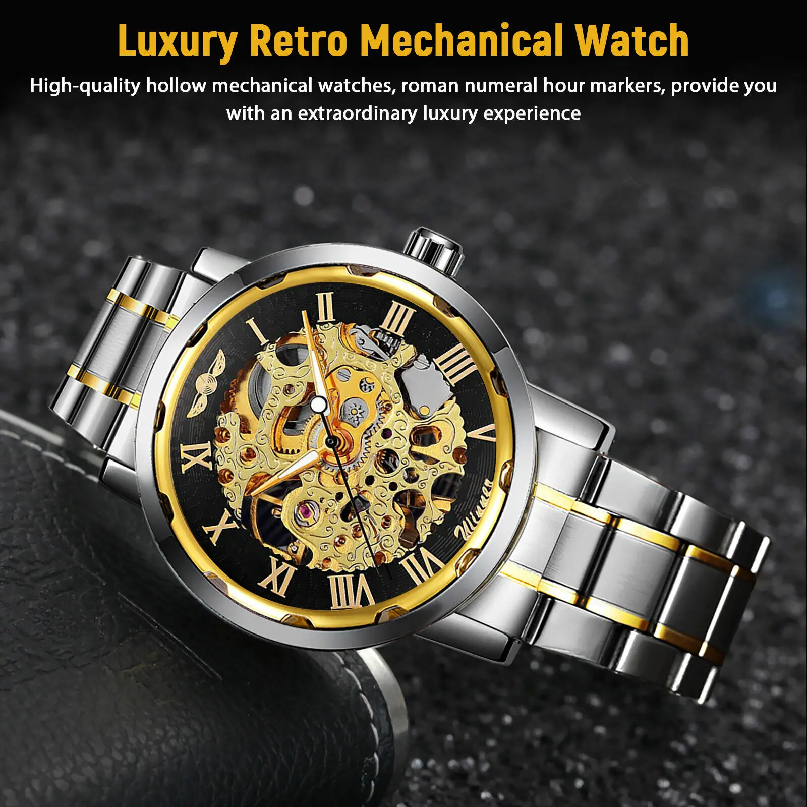 남자 스테인레스 스틸 스트랩 로마 숫자 다이얼 럭셔리  - Luxury Watch Nice 리뷰 및 가격