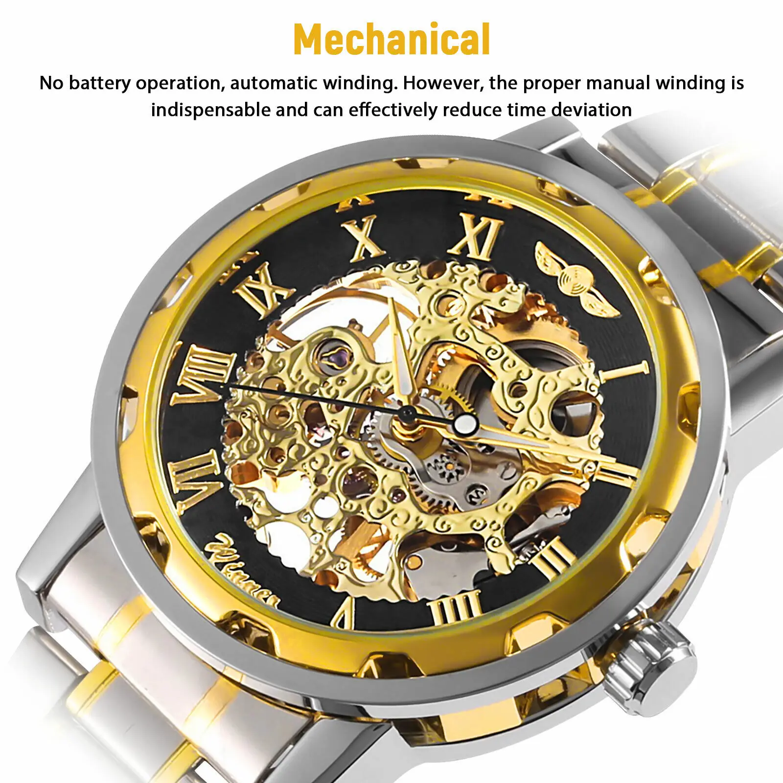 남자 스테인레스 스틸 스트랩 로마 숫자 다이얼 럭셔리  - Luxury Watch Nice 리뷰 및 가격