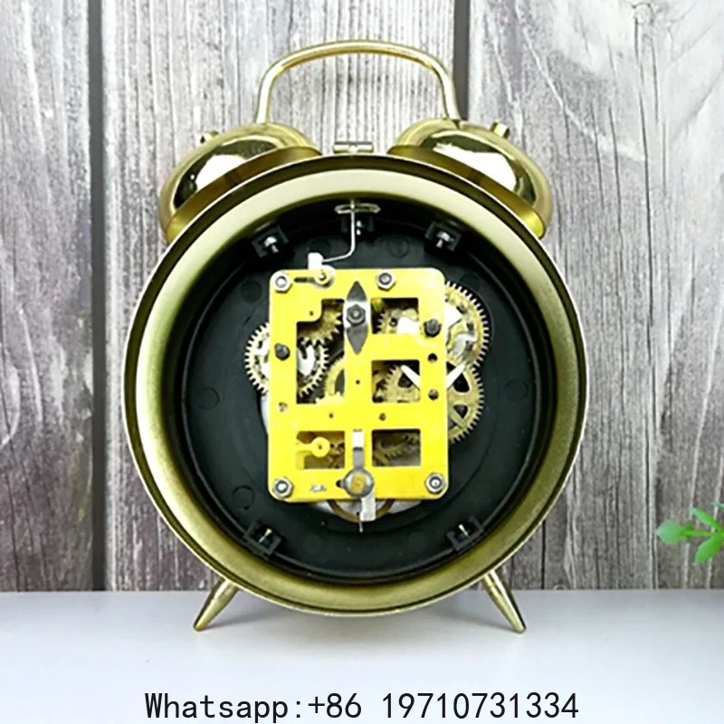 금속 기계식 알람 시계, 빈티지 침실 탁상시계, 무소음 - Table Watch Luxury 리뷰 및 가격